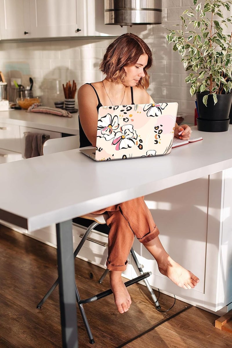 FUNUT for MacBook Air 13 inch Case M1 2021 2020 2019 2018 Release A2337 A2179 A1932 Touch ID, MacBook Air M1 Cover Laptop Plastic Hard Shell Case & Keyboard Cover MacBook Air 13 inch, Floral - Image 4